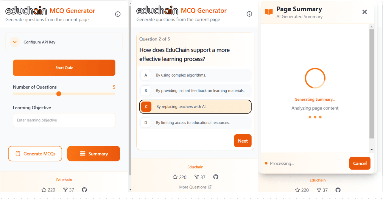Educhain Chrome Extension slide 1